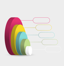 Circle Layers 3d Vector Infographics. Presentation Of Your Business Processes, Data