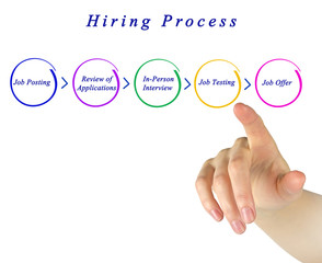 Wall Mural - Diagram of Hiring Process