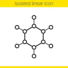 Wall Mural - molecule linear icon