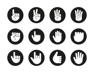 Sticker - Hand gestures icons set