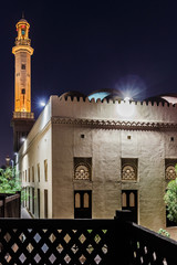 Wall Mural - Night view of the streets of the old Arab city Dubai UAE