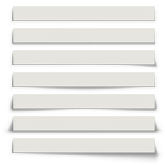 Wall Mural - Horizontal banner shadows set vector template.