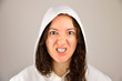 © cunaplus - snarling woman wearing hoodie
