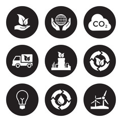 Sticker - Ecology icons set