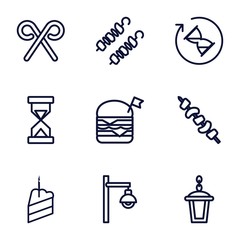 Canvas Print - Set of 9 traditional outline icons