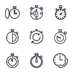 Wall Mural - set of 9 quick outline icons