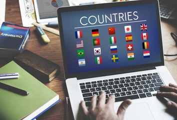 Wall Mural - flag countries foreign international symbol concept