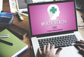 Wall Mural - mental health emotional medicine psychology concept