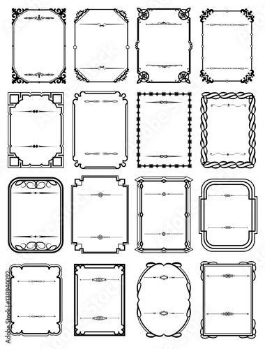 Vorlagenset mit Nostalgierahmen Canvas Print