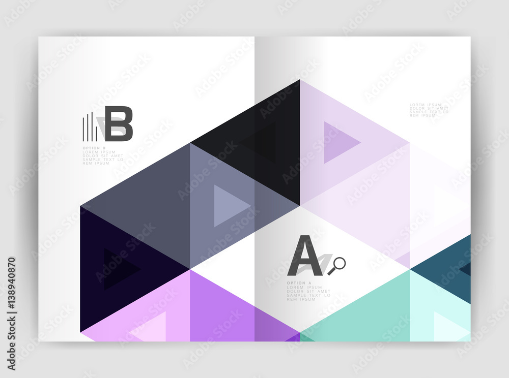 Vector triangle print template Stock Vector | Adobe Stock