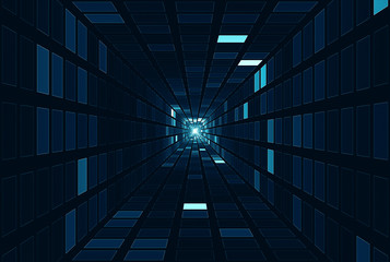 Wall Mural - abstract tech square geometrical background