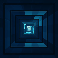 Wall Mural - abstract tech square geometrical background