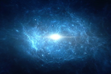 Wall Mural - abstract lens flare space or time travel concept background