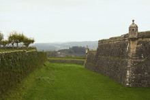 Old Fort And Grassy Moat