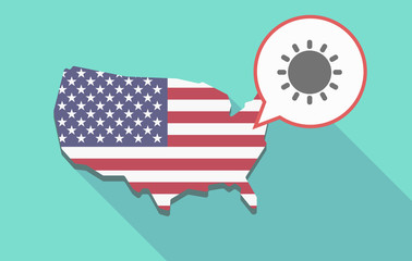 Sticker - USA map with a sun