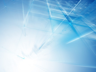 Wall Mural - abstract background element. fractal graphics series. three-dimensional composition of intersecting 
