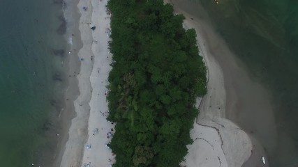 Sticker - Top View of Barra do Una Beach, Sao Paulo, Brazil