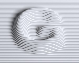 Canvas Print - Linear 3d font letter G