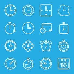 Poster - Set of 16 deadline outline icons