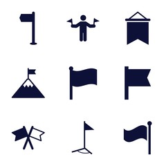 Poster - Set of 9 flag filled icons
