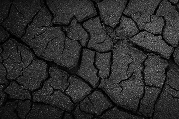 Wall Mural - background texture of crack rough asphalt