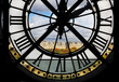 View through giant clock in Musee d' Orsay, Paris, France