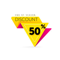 Wall Mural - discount tag with special offer sale sticker isolated on white background. vector sale label with pr