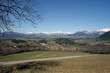 Bergpanorama Croix Haute und Dorf Lus Auvergne