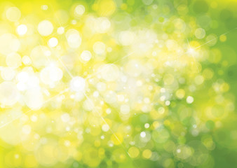 vector green lights, bokeh background.