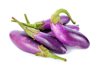 Sticker - eggplant vegetable on white background