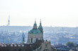 Prague, city view from hill Hradschin, broadcasting tower, Czech