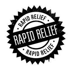 Wall Mural - Rapid Relief rubber stamp. Grunge design with dust scratches. Effects can be easily removed for a clean, crisp look. Color is easily changed.