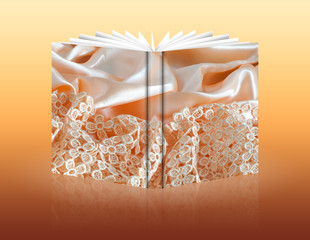 Wall Mural - book of a background fabric