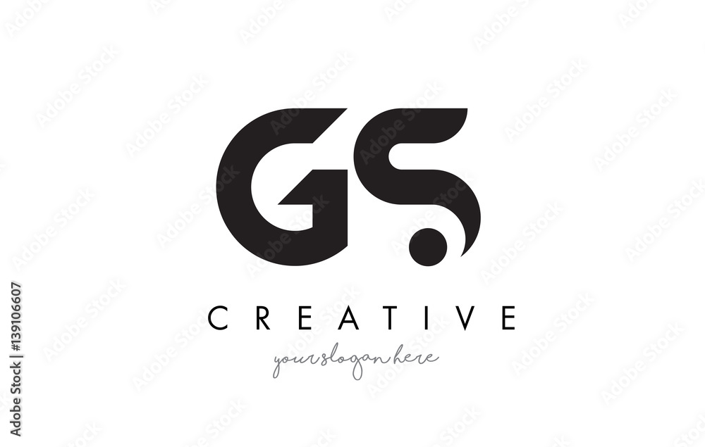 GS Letter Logo Design with Creative Modern Trendy Typography. Stock ...