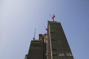 Office building district from below