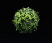 Green Planet In Outer Space, Eco-Planet, 3D Rendering
