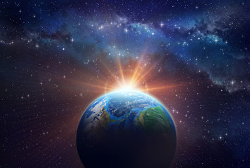Wall Mural - exoplanet sunrise