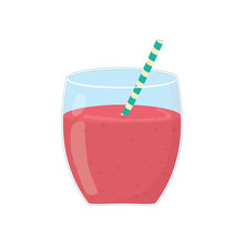 Delicious And Sweet Smoothie Icon Vector Illustration Graphic Design