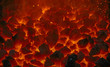 close up of embers in forge