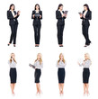 © Acronym - Set of beautiful, attractive businesswoman isolated on white. Business, career success concept.