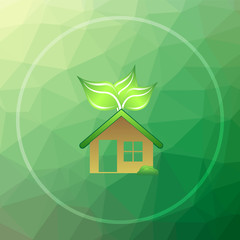 Canvas Print - Eco house icon