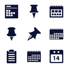 Poster - Set of 9 reminder filled icons