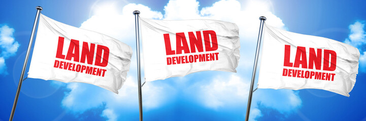 land development, 3D rendering, triple flags