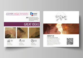 Wall Mural - business templates for square design brochure, magazine, flyer, booklet. leaflet cover, abstract vec