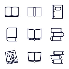 Poster - Set of 9 textbook outline icons