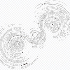 Aufkleber - Technology composition wireframe abstract background. 