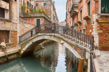 Canvas Print - Deatil old architecture in Venice