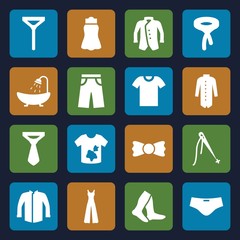 Sticker - Set of 16 textile filled icons