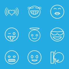 Poster - Set of 9 emotion outline icons