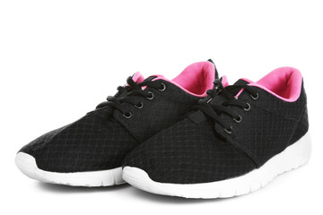 Black sneakers on isoleted background